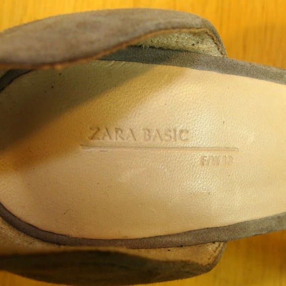 ZARA BASIC WOMENS GRAY PLATFORM SANDAL 37 6.5-7M - Picture 9 of 9
